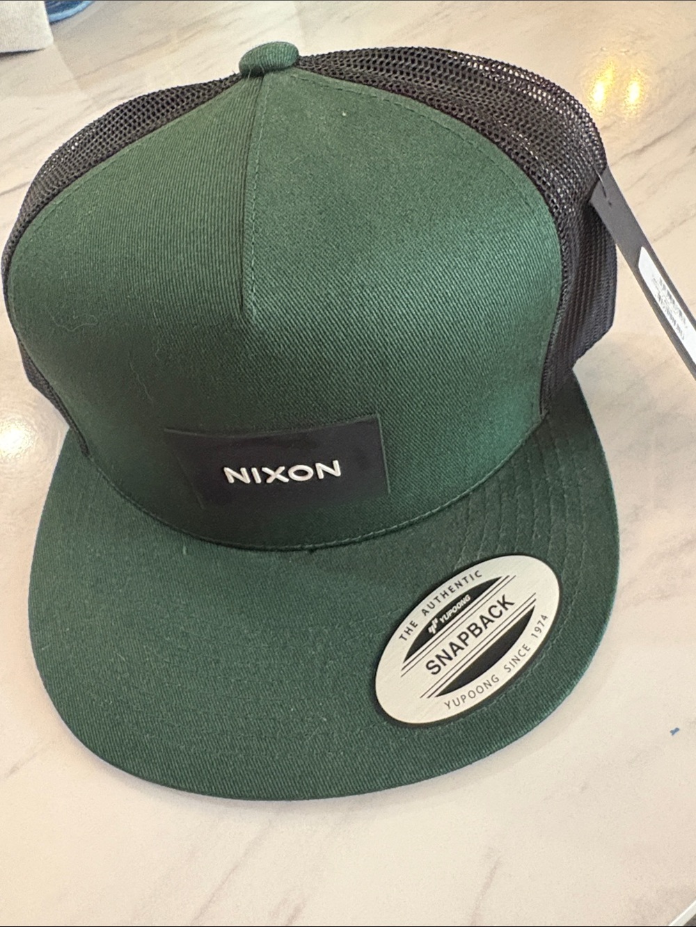 Nixon Green and Black Snapback Trucker Hat
